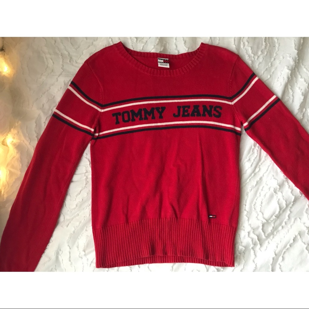 Red | Tommy Jean Sweater | Hilfiger | Long Sleeve